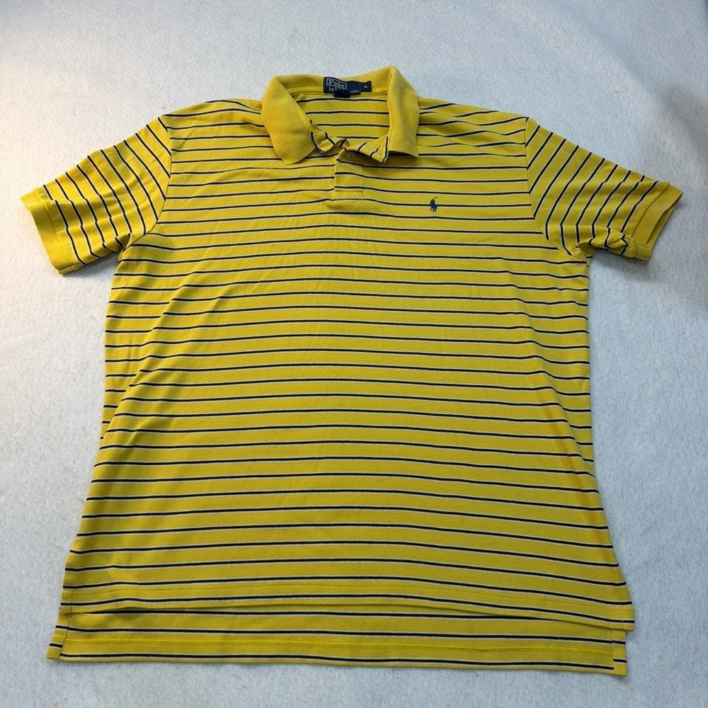 Ralph Lauren Polo Shirt Mens X Large Black Short Sleeve Custom Fit Pony Preppy